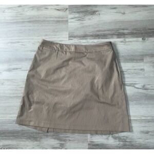 Adidas Climacool Women's Size 8 Tan White PinStriped Golf Skort‎ Tennis